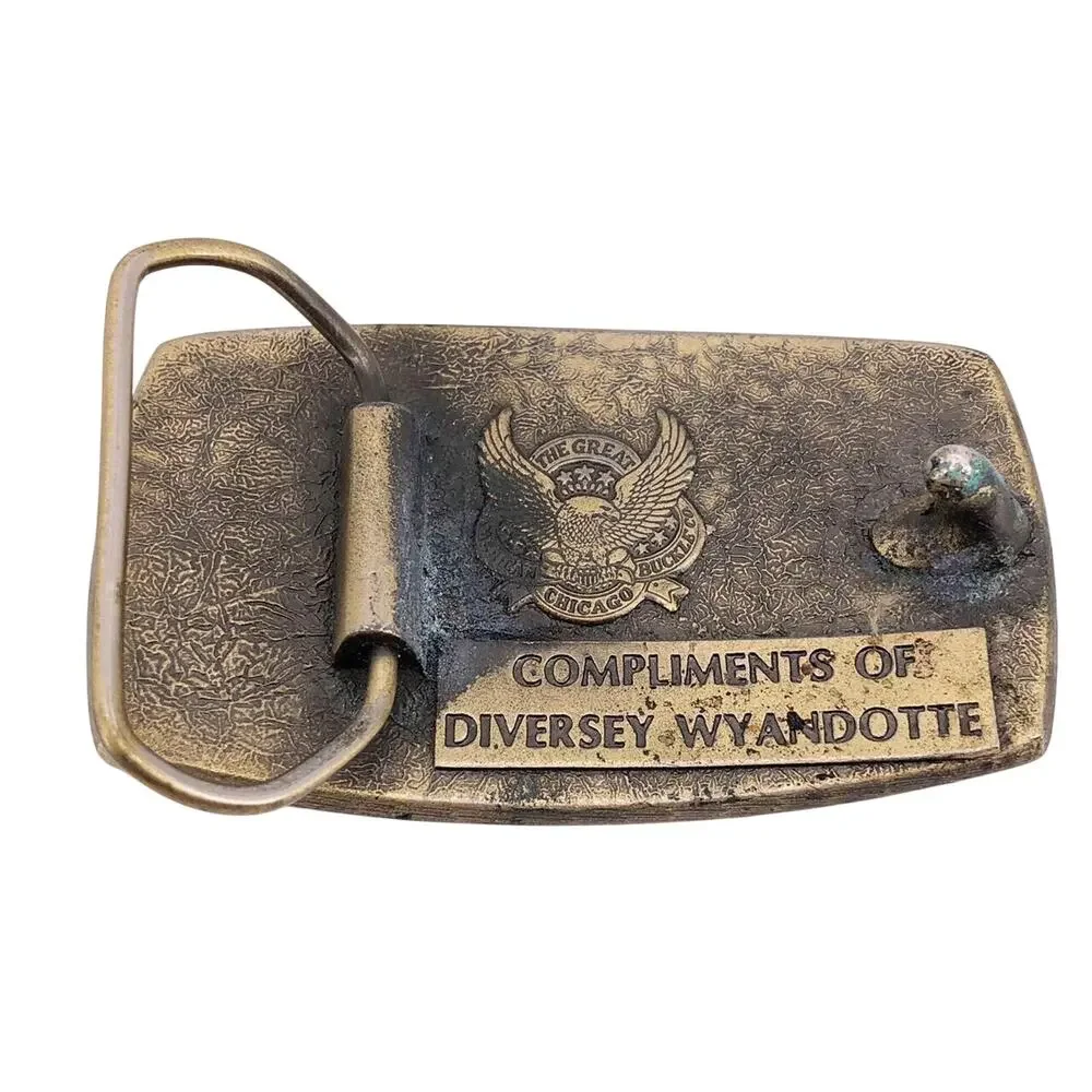 90s Dairymen brass belt buckle 1990s vintage SALE
